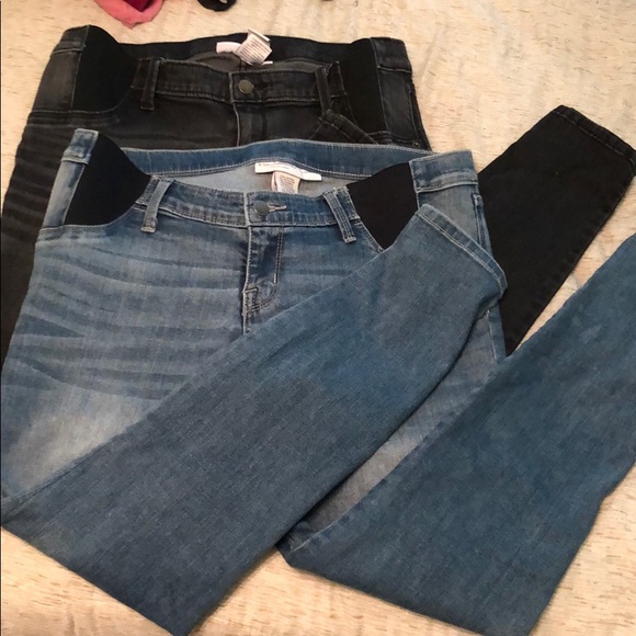 Liz Lange Denim - Maternity jeans black &. Blue jean jeggings